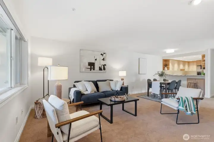 View from Balcony door to Living Room