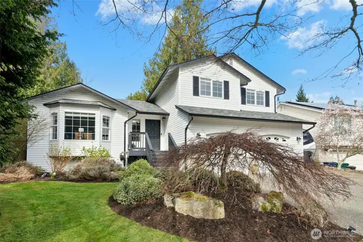 Beautiful mature landscaping.