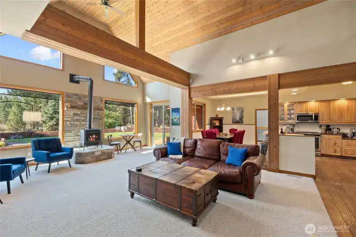 A generous great room that opens beautifully to the kitchen and dining area—perfect for gathering and entertaining.