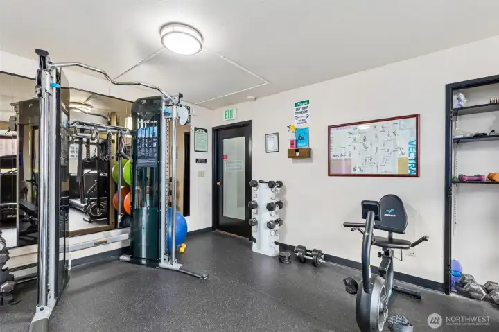 Gym area on the 4th floor is a great way to stay in shape!