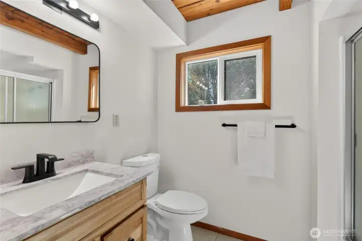 Full Bathroom off of Kitchen on 2nd level