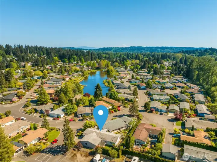 So close to the lake and access trails.