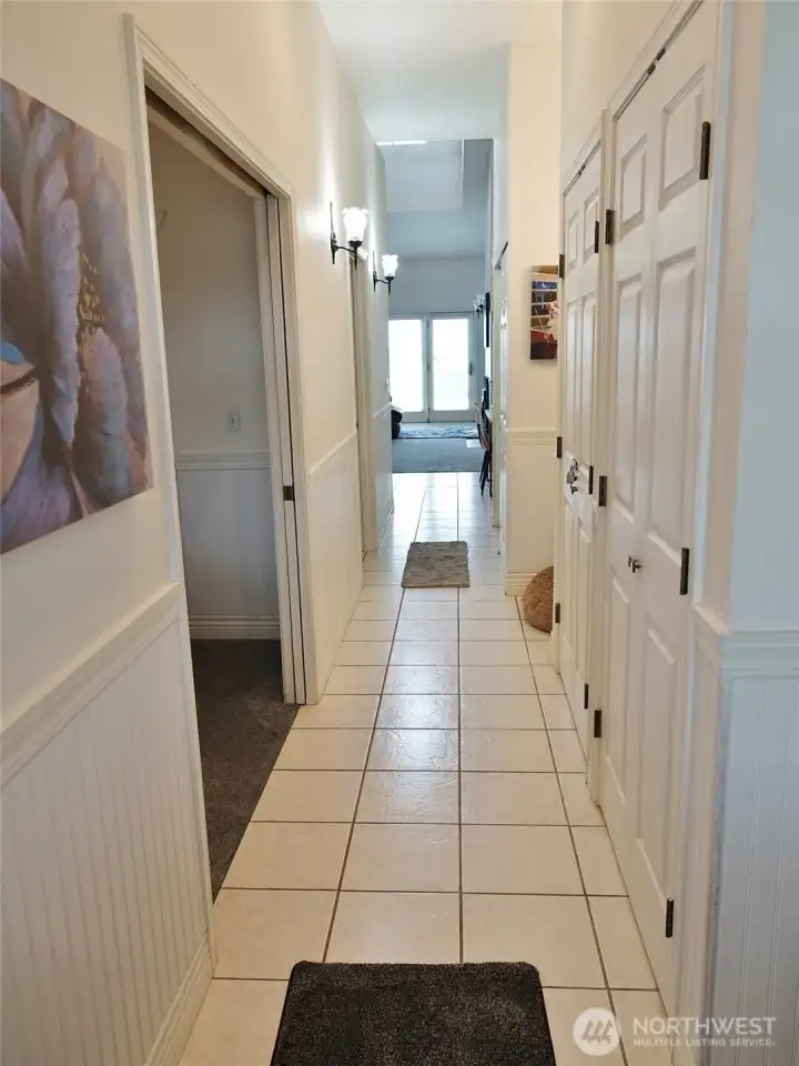 Entry Hall (bedroom is on the left; storage closet on the right). Entry Hall (bedroom is on the left; storage closet on the right).