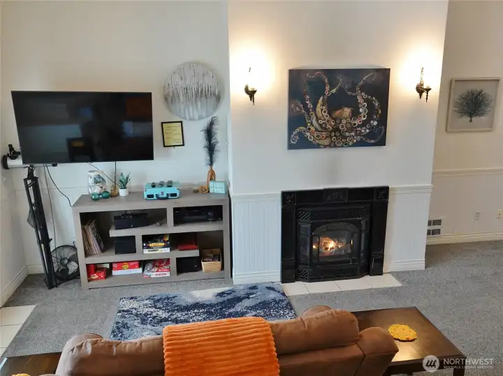 Enjoy the ambiance of the Propane Fireplace. Enjoy the ambiance of the Propane Fireplace.