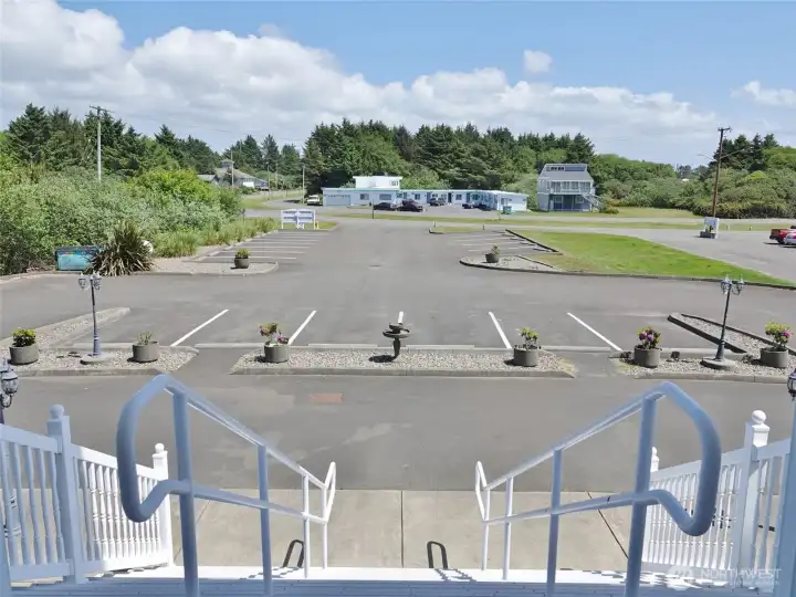 Large parking lot. Large parking lot.