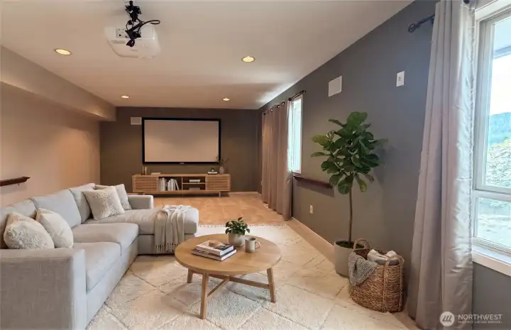 Virtually Staged Media Room