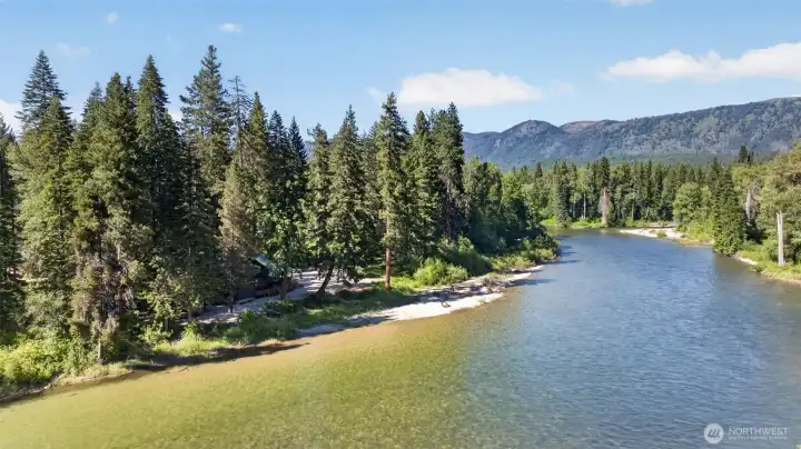 Drone river bend views Drone river bend views
