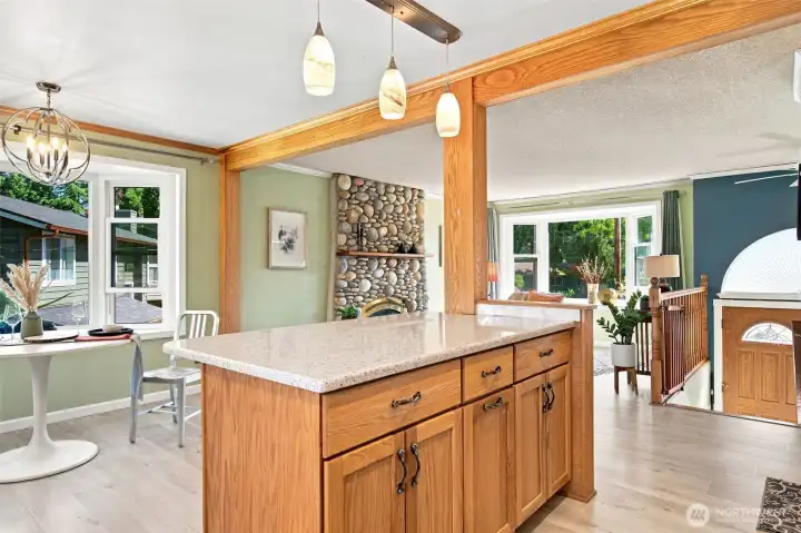 Kitchen with island