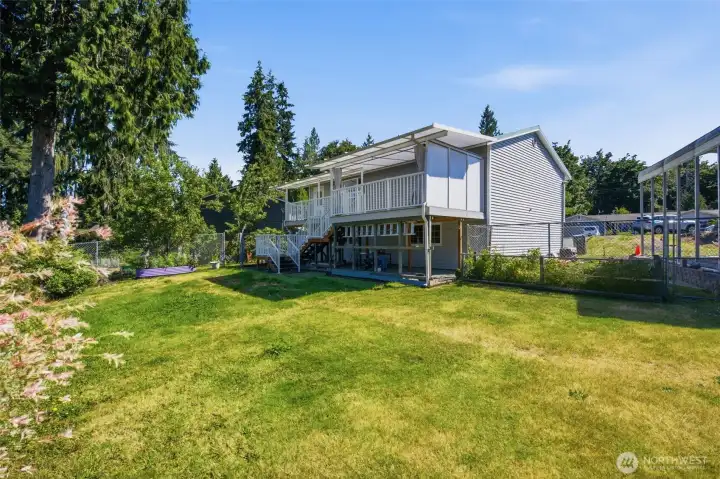 Large backyard