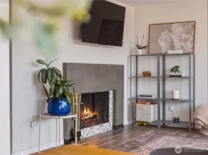 Wood burning fireplace Wood burning fireplace