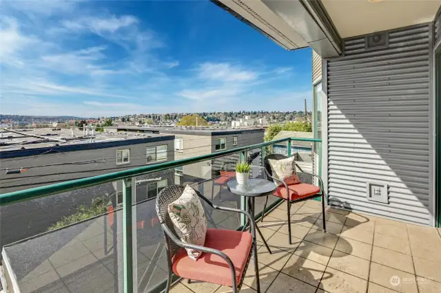 Step out and enjoy the view from your sunny west-facing balcony.