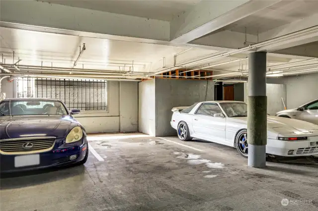 Enjoy reserved, secure parking in the garage with elevator access to your floor.