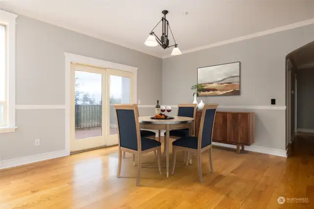Virtually Staged Dining area as portion of great room