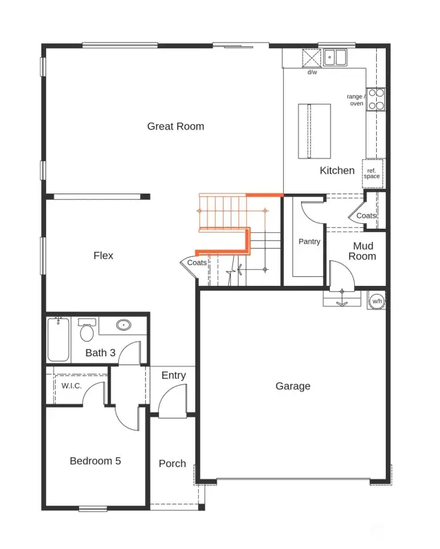 Main floor layout of the 2925A.