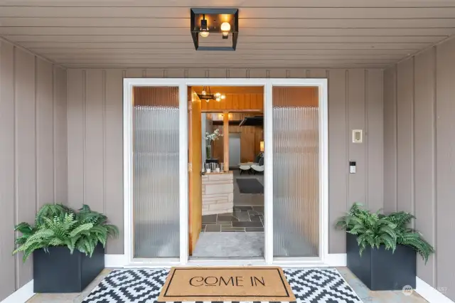 Inviting covered front entry