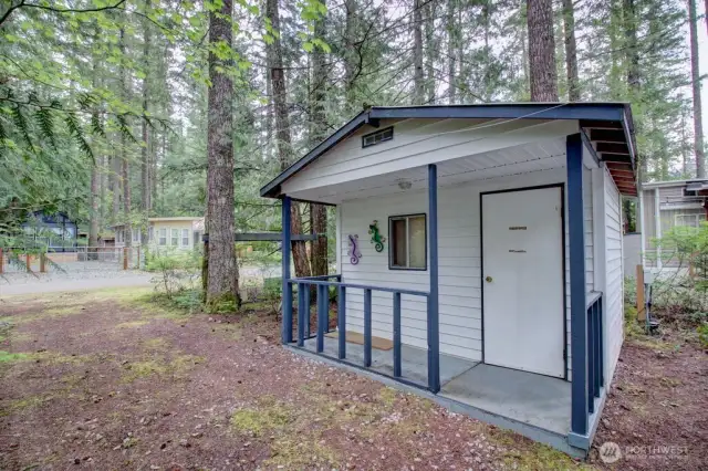 Parking area and Shed