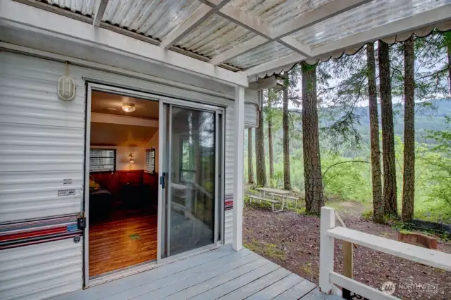 Covered entrance to your amazing getaway