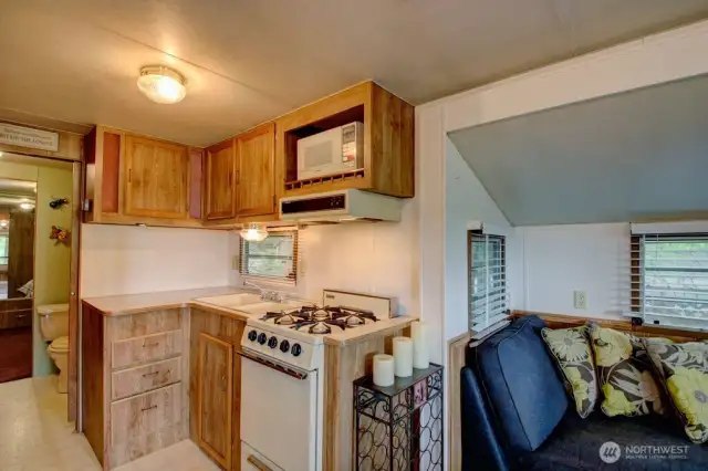 Kitchen flows well from living area