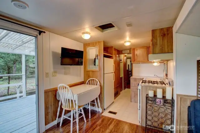Dining and kitchen area