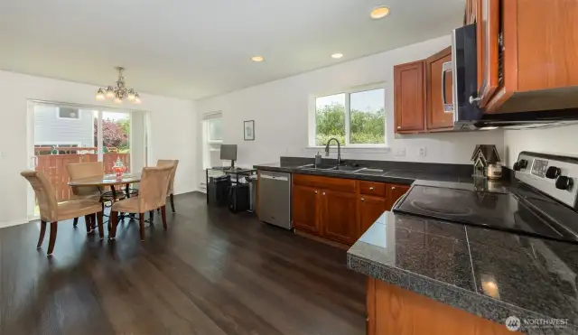 Kitchen and eating area
