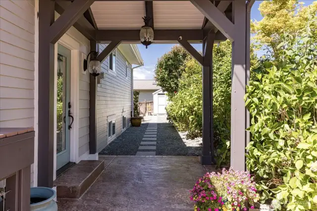Lush landscaping throughout the property.