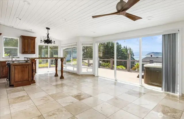 Views of Useless Bay and the Olympic Mountains from your living room and kitchen!