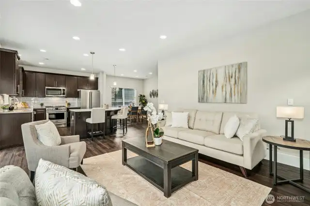 Seamless open floor plan