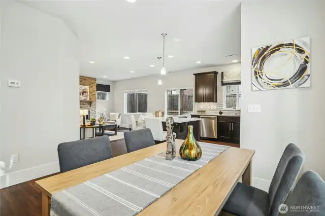 Spacious dining area