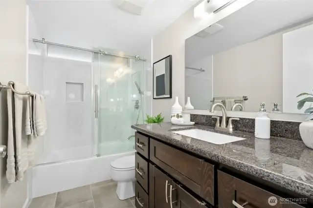 Remodeled second level bathroom