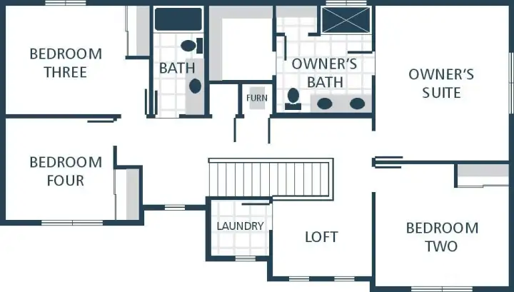 Image is a rendering. Photographs are for illustrative purposes only. Features, finishes, interior/exterior colors, landscaping and floorplan shown may vary from actual homes built