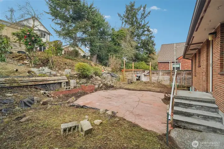 Outside, discover even more potential in the backyard.