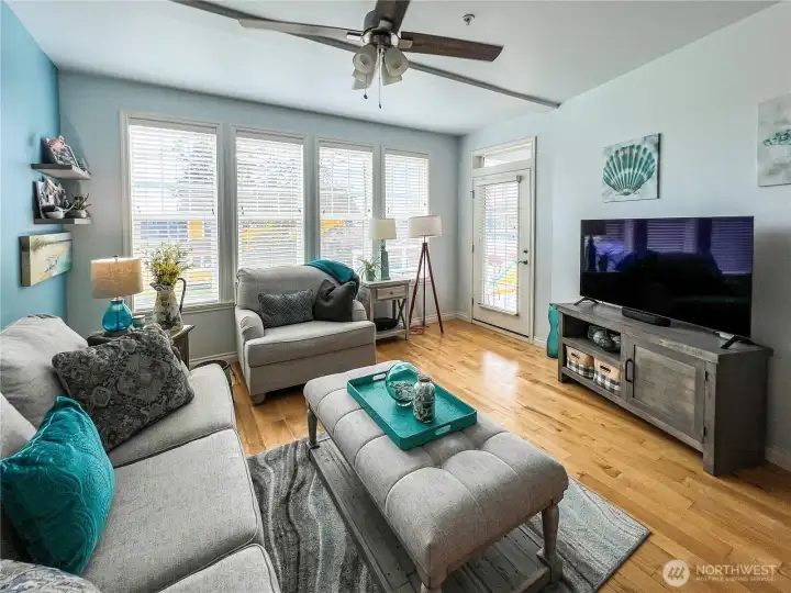 Large windows let in lots of natural light