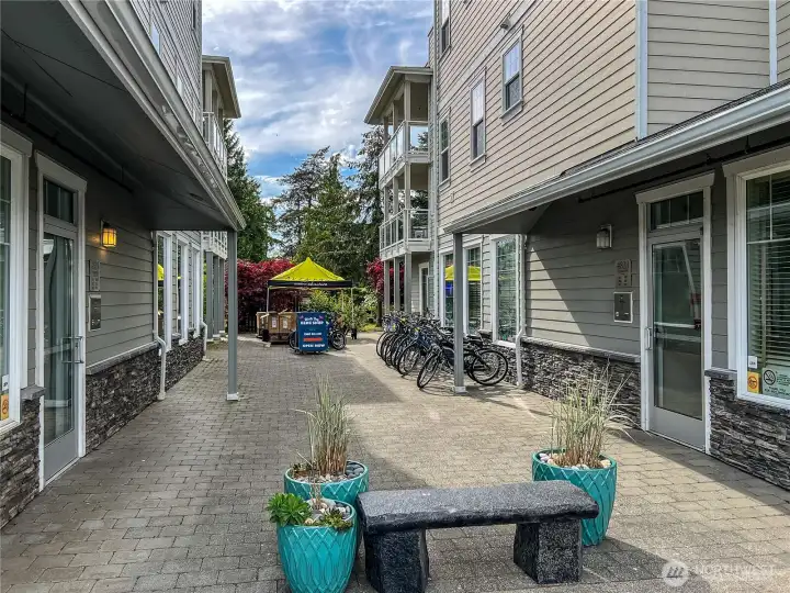 Secure entrance to the building