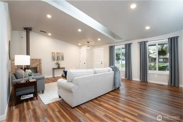 Luxury Vinyl Plank flooring flows throughout the home for easy maintenance and a contemporary feel, all new interior doors and mill work throughout add to this contemporary feel.
