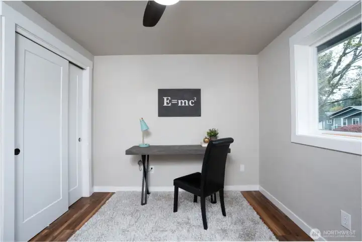 Fresh and bright interior palate showing off in bedroom two.