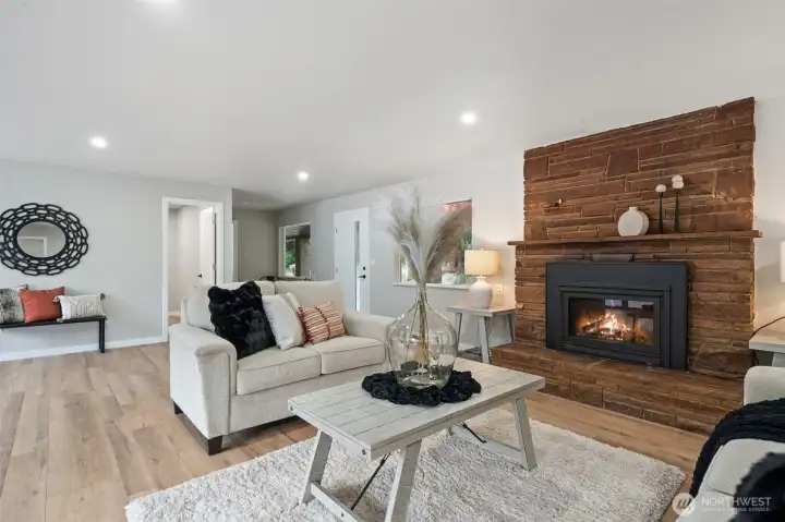 Living area with Gas Fireplace