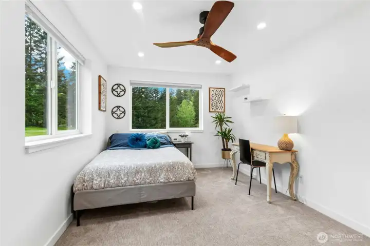 Bedroom 2  with ceiling fan
