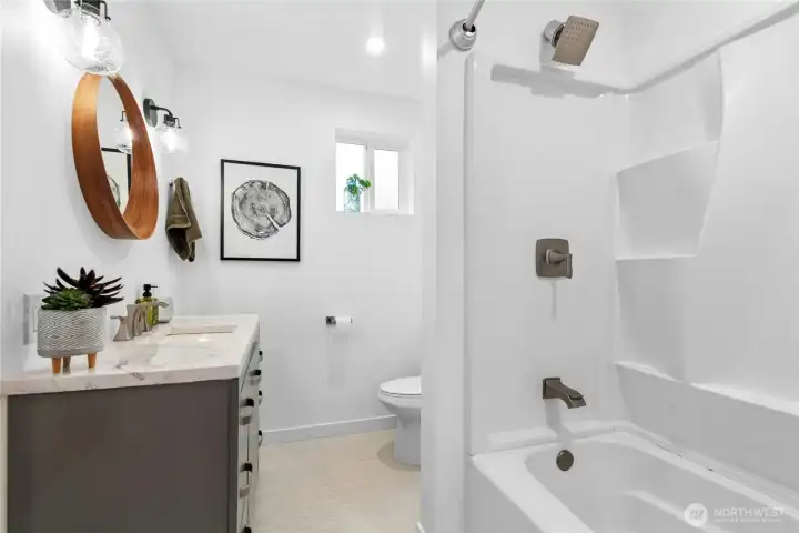 2nd full bath on floor with non-conforming bedrooms