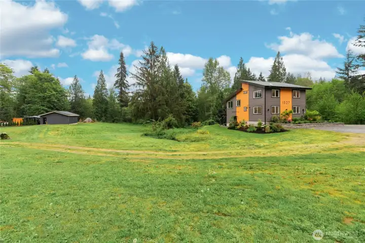 Cleared side yard for your farm activities!