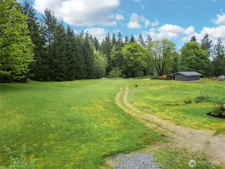 Road to shop from main house.