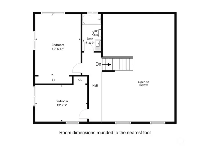 Upstairs floorplan