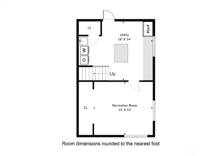 Downstairs floorplan