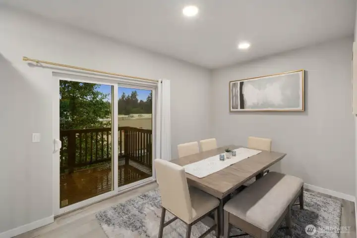 Dining Room Leads Out to Deck