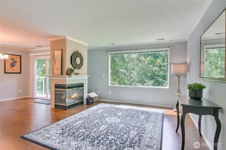 Rare upper floor with hard surface flooring throughout. Flooded with natural light and gorgeous views.