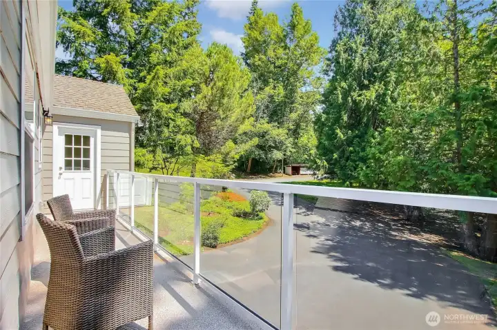 Enjoy deck access from both your primary bedroom and the dining room.