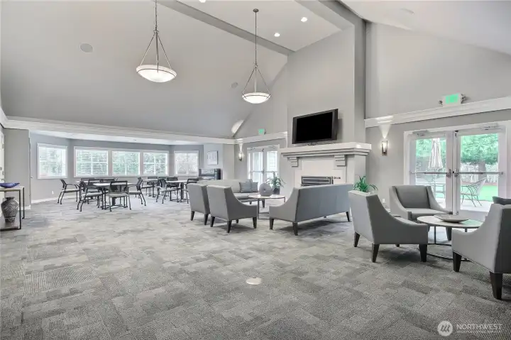 Clubhouse banquet room is used for many events and activities.