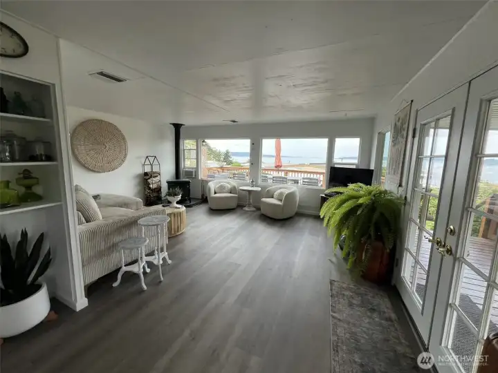 Previous furnishings shown to help visualize room scale and design possibilities.