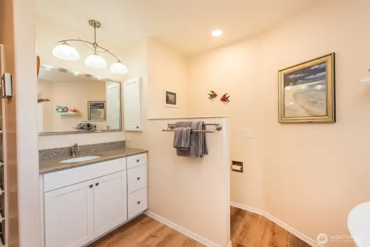 Primary 1 Bath - 2 Quartz Vanities, Rainshower