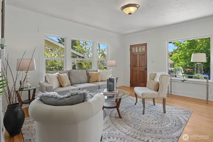 Large window and south facing for lots of light.