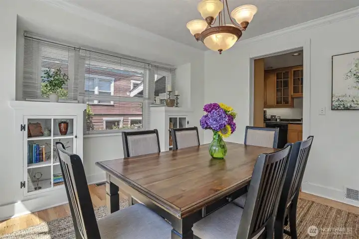 Dining off of the living room and kitchen